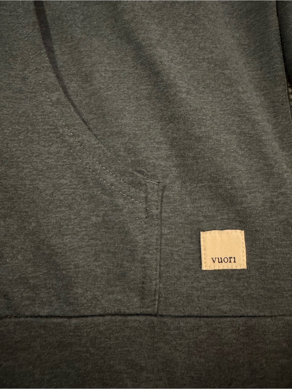 Women's Vuori Halo Performance Hoodie 2.0 - Stone Heather size large